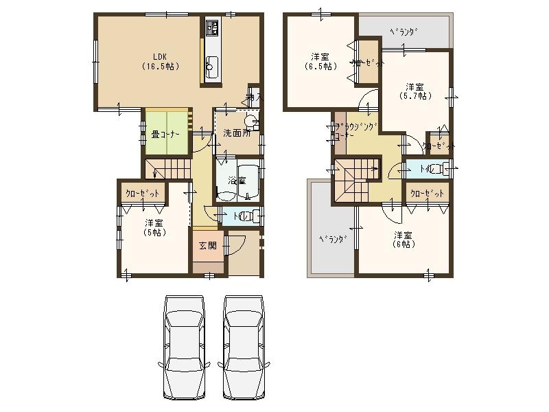 Floor plan. 33,800,000 yen, 4LDK, Land area 120.76 sq m , It is a building area of 95.99 sq m living easy home