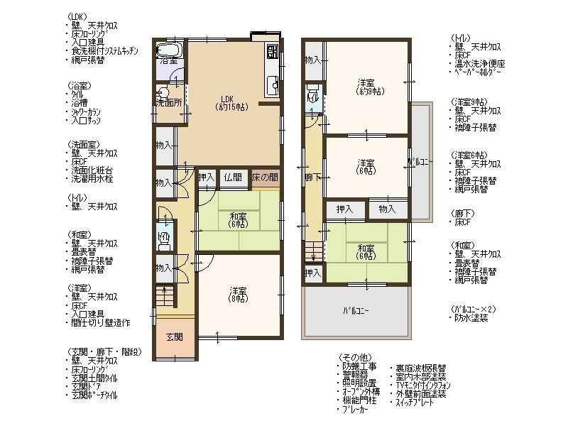 Floor plan. 29,800,000 yen, 5LDK, Land area 128.4 sq m , Building area 113.4 sq m now a turnkey property per vacant house