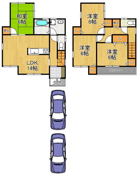 Floor plan. 28.8 million yen, 3LDK, Land area 120.36 sq m , Building area 92.34 sq m every day is the beginning of the lively and smile full of life
