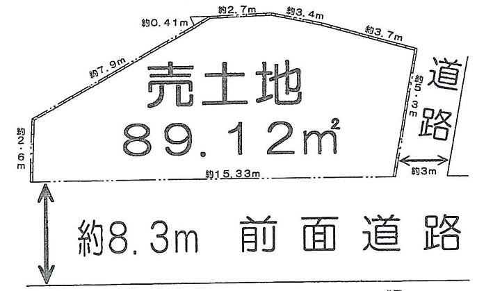Compartment figure. Land price 15.3 million yen, We as residential land with a land area of ​​89.12 sq m store. 