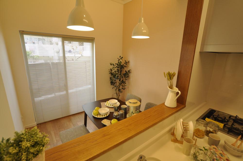 Kitchen. Tasteful old wind counters and cute lighting, A favorite of space, such as a cafe in the accent Cross.
