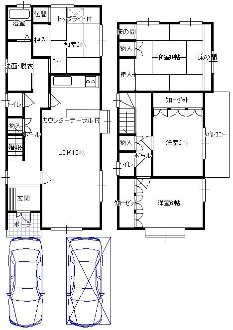 Floor plan. 23.8 million yen, 4LDK, Land area 104.28 sq m , Building area 105.7 sq m renovated