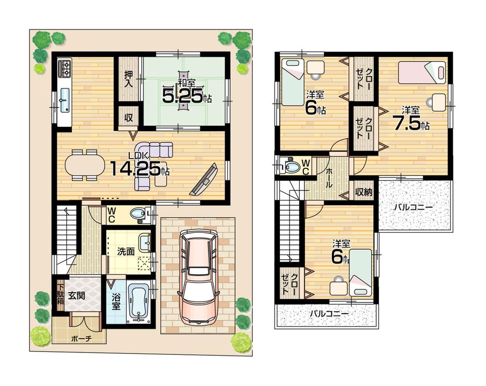 Floor plan. (No. 1 point), Price 26,800,000 yen, 4LDK, Land area 86.2 sq m , Building area 93.96 sq m