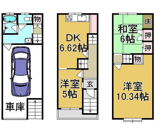 Floor plan. 9.8 million yen, 3DK, Land area 38.51 sq m , Building area 83.47 sq m