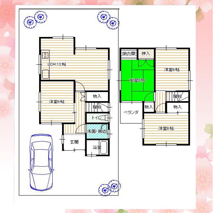 Floor plan. 26,900,000 yen, 4LDK, Land area 94.99 sq m , Although building area 84.46 sq m of the current floor plan, Will 4LDK after renovation.