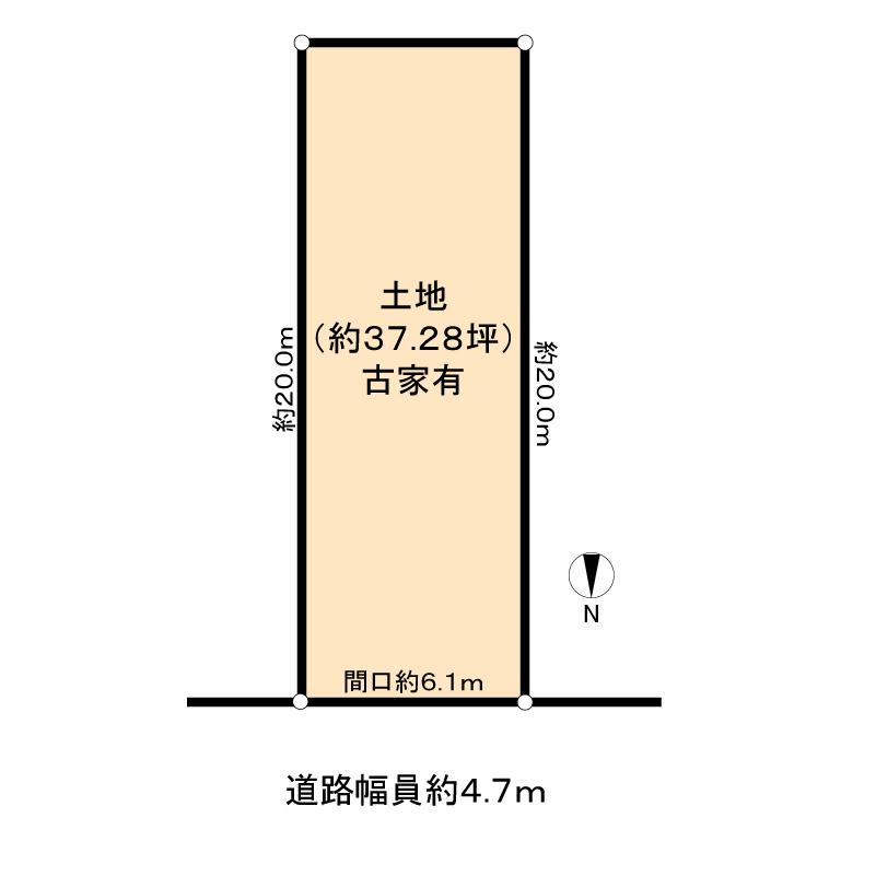Compartment figure. Land price 17.7 million yen, Land area 123.25 sq m