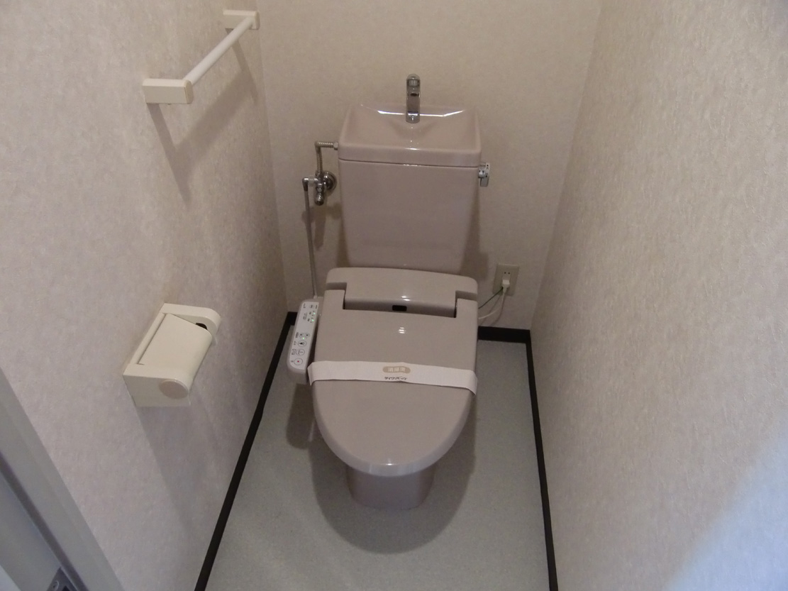Toilet. With warm water washing toilet seat! ! 