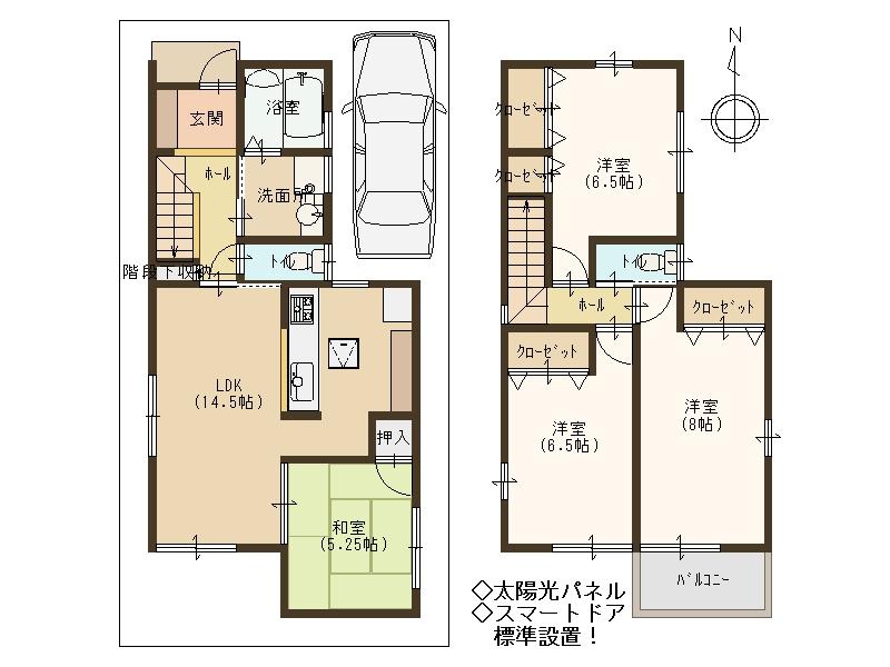 Floor plan. (No. 3 locations), Price 29,800,000 yen, 4LDK, Land area 86.23 sq m , Building area 91.12 sq m