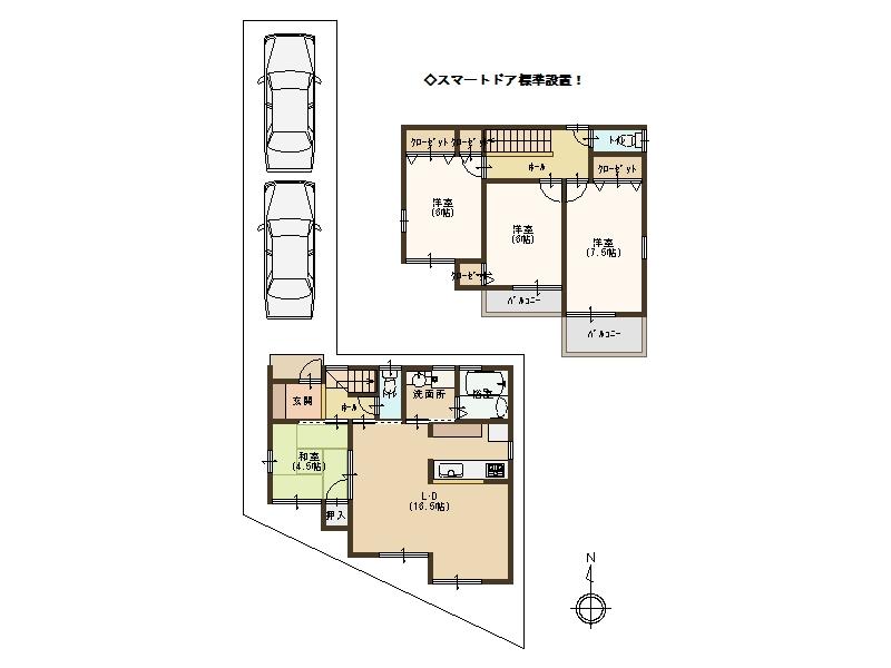 Floor plan. (4), Price 25,800,000 yen, 4LDK, Land area 110.79 sq m , Building area 93.15 sq m