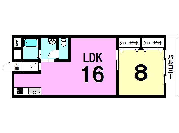 Floor plan. 1LDK, Price 7.7 million yen, Occupied area 48.93 sq m , Balcony area 4.05 sq m