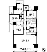 Floor: 4LDK, occupied area: 86.64 sq m, Price: 38.5 million yen