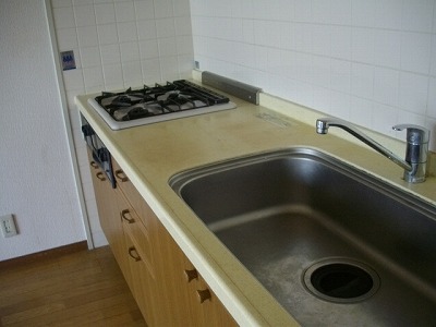 Kitchen. 3-neck gas system kitchen) wide sink ^^