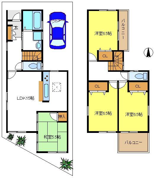 Floor plan. (No. 1 point), Price 29,800,000 yen, 4LDK, Land area 91.96 sq m , Building area 94.36 sq m