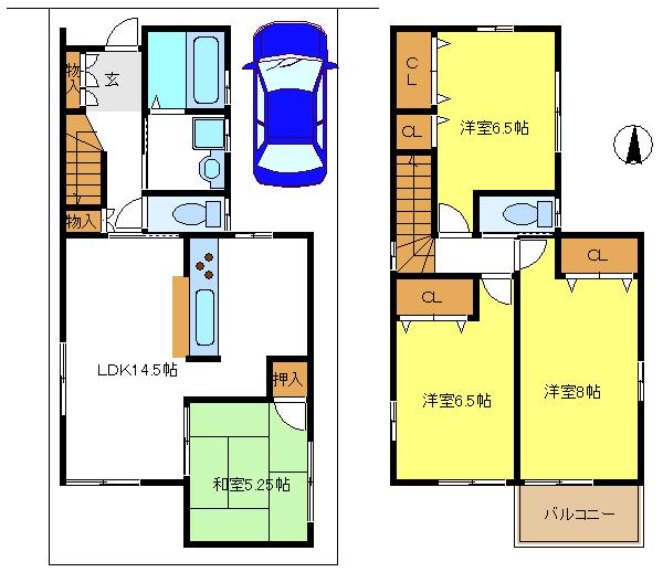 Floor plan. (No. 3 locations), Price 29,800,000 yen, 4LDK, Land area 86.23 sq m , Building area 91.12 sq m