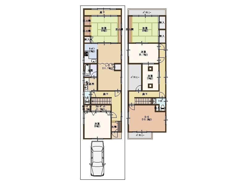 Floor plan. 28.8 million yen, 5LDK, Land area 168.68 sq m , You can also you live as a building area of ​​141.89 sq m 2 family house. 