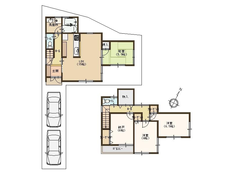 Floor plan. (No. 3 locations), Price 28.8 million yen, 4LDK, Land area 117.64 sq m , Building area 94.77 sq m