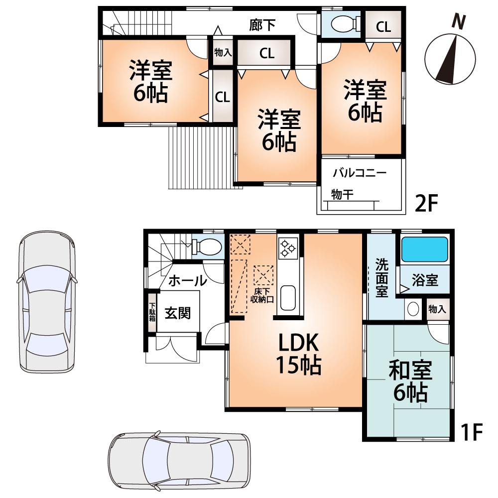 Floor plan. (No. 7 locations), Price 21.3 million yen, 4LDK, Land area 100 sq m , Building area 93.15 sq m