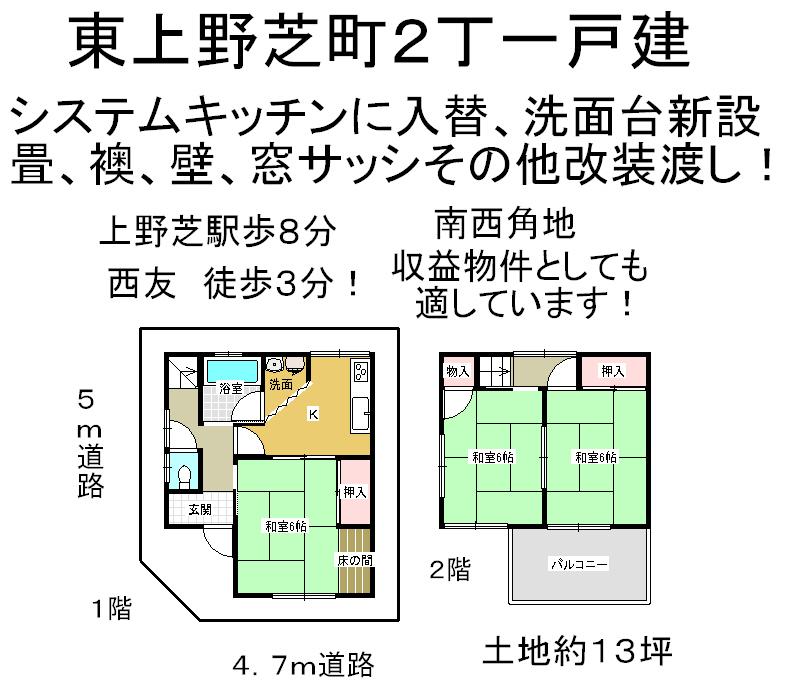 Floor plan. 8.48 million yen, 3K, Land area 43.48 sq m , Building area 55.32 sq m