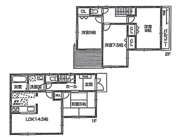 Floor plan. (No. 1 point), Price 21 million yen, 4LDK, Land area 104.68 sq m , Building area 95.58 sq m