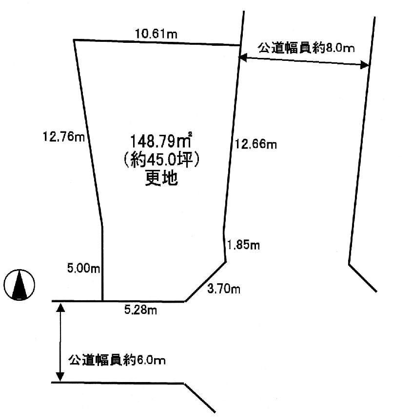 Compartment figure. Land price 34,450,000 yen, Land area 148.79 sq m