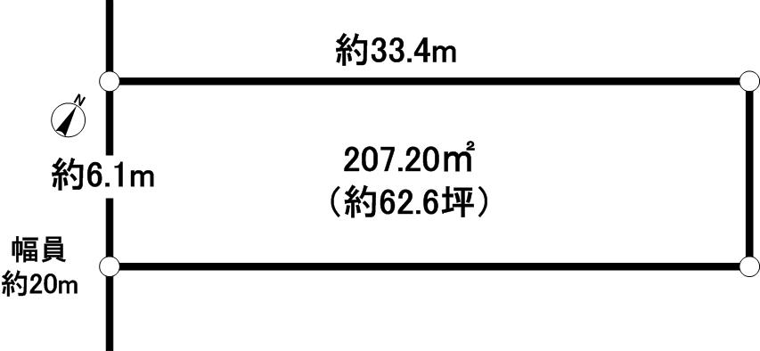 Compartment figure. Land price 75,200,000 yen, Land area 207.2 sq m
