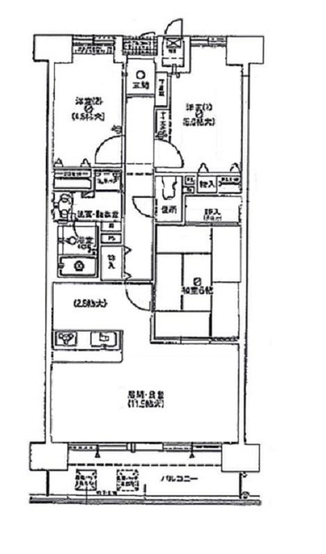 Floor plan. 3LDK, Price 15.8 million yen, Occupied area 69.76 sq m , Facing living room on the balcony to balcony area 9.57 sq m wide, It is very bright floor plan.