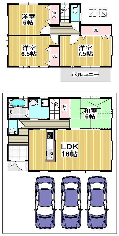 Floor plan. Price 30,800,000 yen, 4LDK, Land area 120 sq m , Building area 98.82 sq m