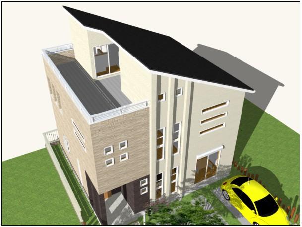 Building plan example (Perth ・ appearance). Building plan example (Sky Terrace plan)
