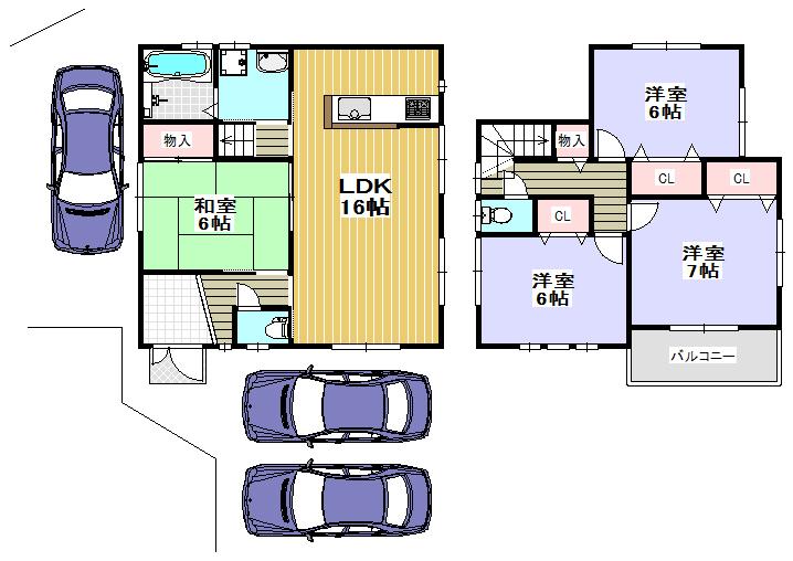 Floor plan. Price 23.8 million yen, 4LDK, Land area 136 sq m , Building area 94.77 sq m