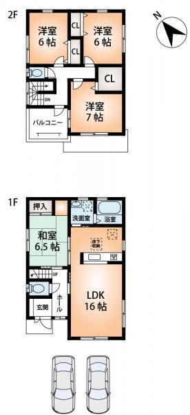 Floor plan. 18,800,000 yen, 4LDK, Land area 115.55 sq m , Building area 99.22 sq m