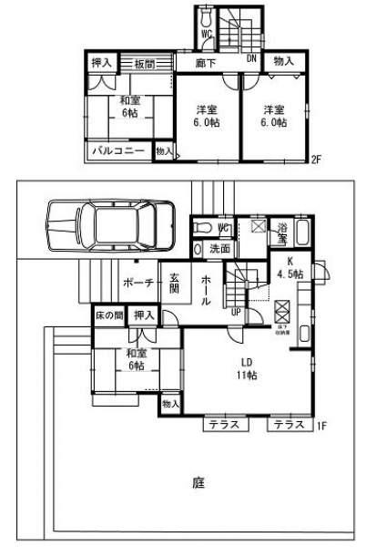 Floor plan. 16.5 million yen, 4LDK, Land area 168.84 sq m , Building area 103.5 sq m