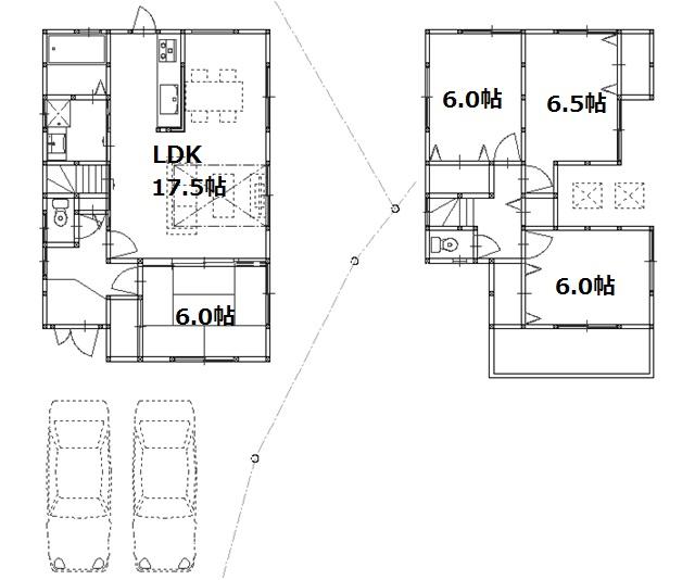 Floor plan. 23.8 million yen, 4LDK, Land area 135.03 sq m , Building area 94.77 sq m 1 issue areas