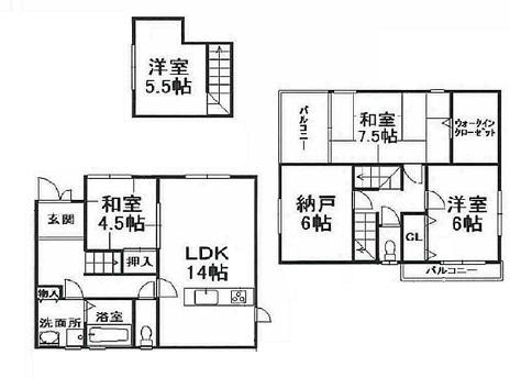 Floor plan. 22,900,000 yen, 4LDK + S (storeroom), Land area 120.05 sq m , It is a building area of ​​97.71 sq m quite no Floor Once, please preview. 