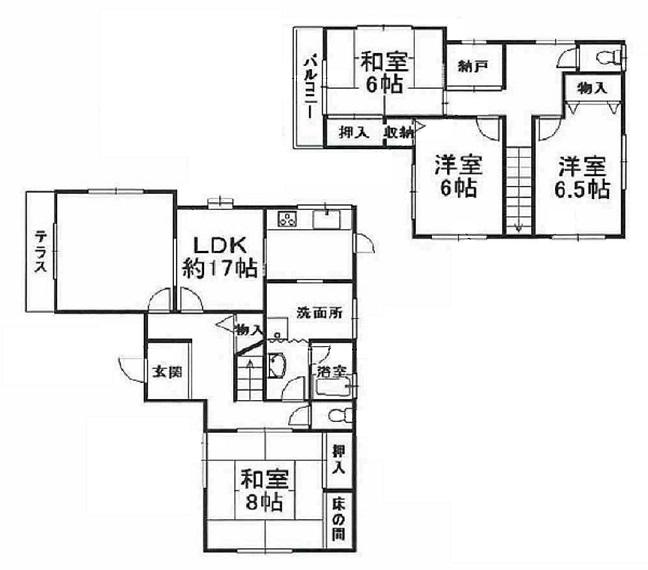 Floor plan. 27,800,000 yen, 4LDK + S (storeroom), Land area 189.74 sq m , Is a floor plan of wide enough in building area 116.75 sq m large family