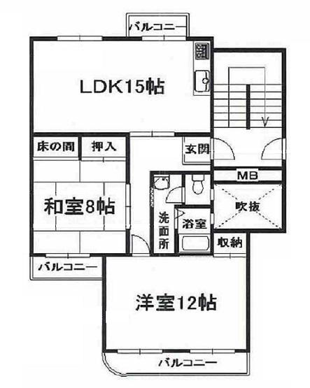 Floor plan. 2LDK, Price 13,900,000 yen, Occupied area 73.76 sq m , Balcony area 11.35 sq m two-sided balcony because daylight ・ Ventilation is good.
