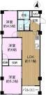 Floor plan. 3LDK, Price 5.7 million yen, Occupied area 55.08 sq m , Balcony area 3.26 sq m
