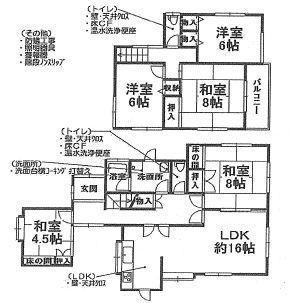 Floor plan. 24,900,000 yen, 5LDK, Land area 377 sq m , Building area 119.74 sq m