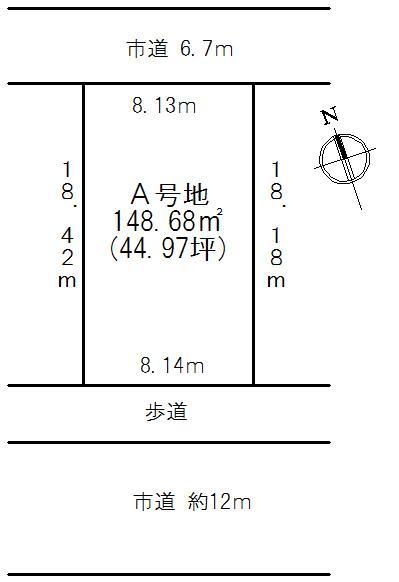 Compartment figure. Land price 17.6 million yen, Land area 148.68 sq m