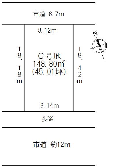 Compartment figure. Land price 17.5 million yen, Land area 148.8 sq m