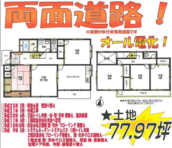 Floor plan. 24,900,000 yen, 6DK, Land area 257.77 sq m , Building area 134.01 sq m