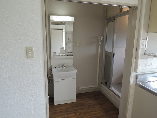 Washroom. This room has been equipped with a vanity.
