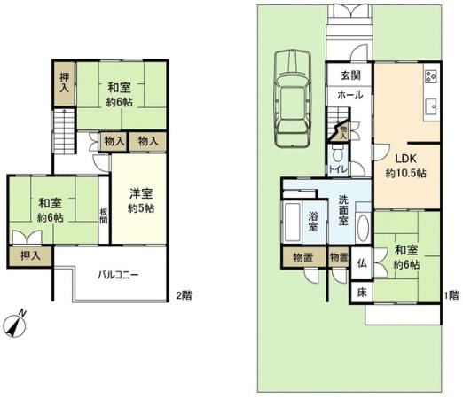 Floor plan. 15.9 million yen, 4LDK, Land area 115.91 sq m , Building area 97.94 sq m