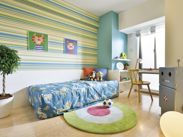 Interior.  [Children's room] Western-style to be able to spend comfortably as a private room. For example, as a children's room, Space of the room on the assumption has been secured to put the furniture, such as a bed or desk (H type model room)
