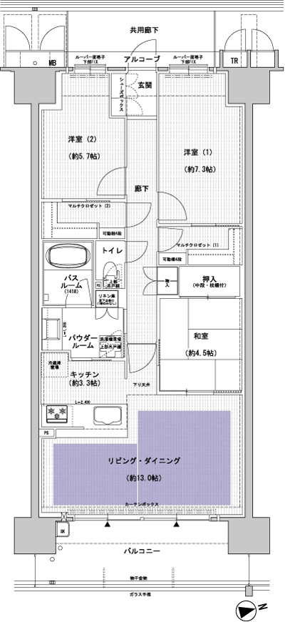 Floor: 3LDK, occupied area: 81 sq m, Price: 29,476,516 yen ~ 31,430,801 yen