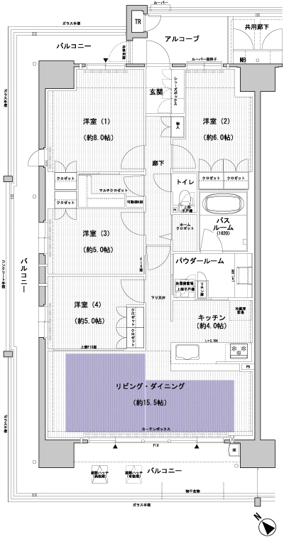 Floor: 4LDK, occupied area: 95.91 sq m, Price: 39,205,859 yen ~ 40,337,288 yen