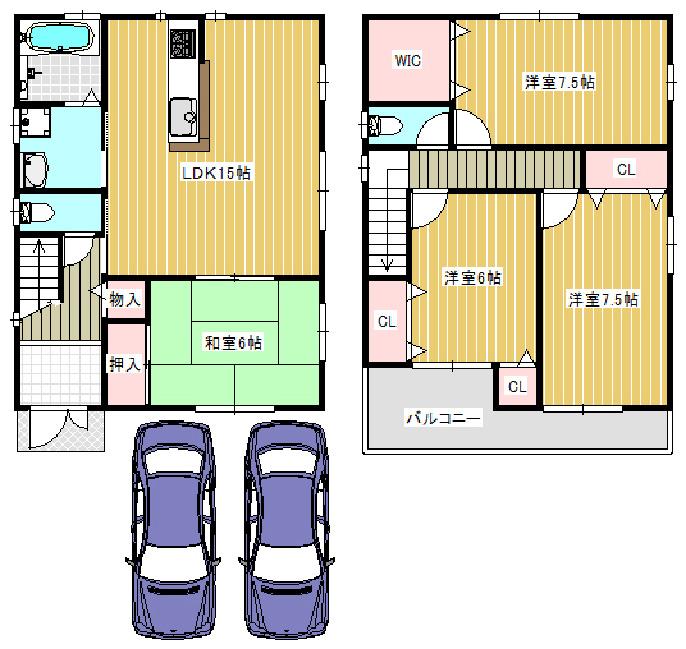Floor plan. 18,800,000 yen, 4LDK, Land area 127.41 sq m , Building area 98.68 sq m local Floor Plan