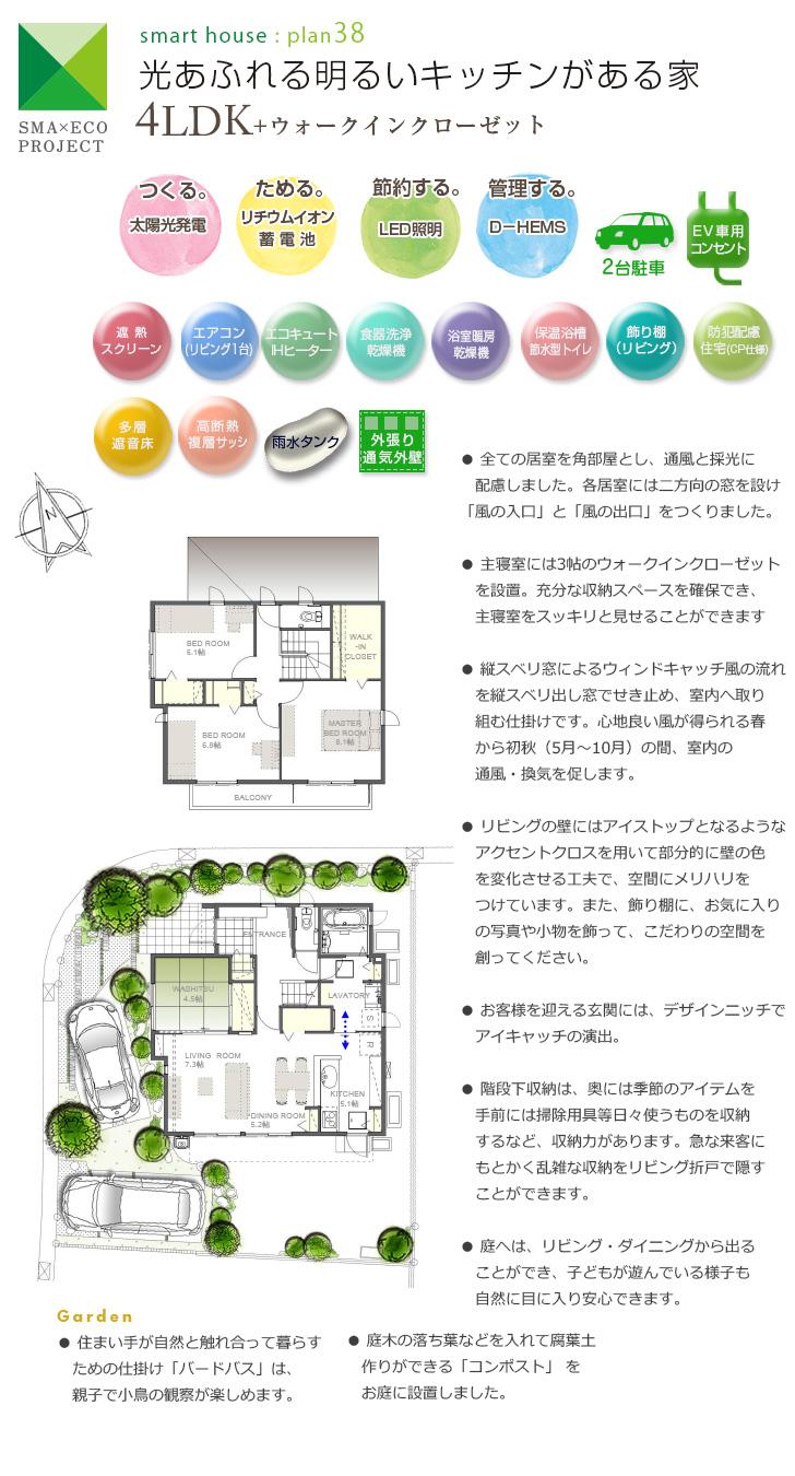 Floor plan.  [No. 38 place] So we have drawn on the basis of the Plan view] drawings, Plan and the outer structure ・ Planting, such as might actually differ slightly from.  Also, furniture ・ Car, etc. are not included in the price.