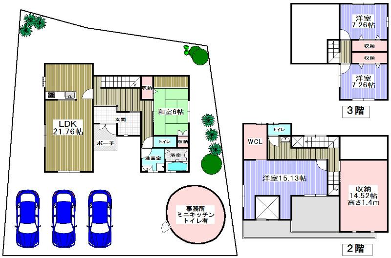 Floor plan. 34,800,000 yen, 4LDK+S, Land area 437.17 sq m , Building area 170 sq m floor plan