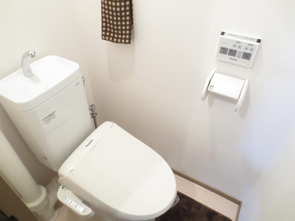 Toilet. The toilet has also attached Washlet ☆