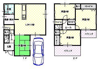 Floor plan. 18,800,000 yen, 4LDK, Land area 101.7 sq m , Building area 98.01 sq m